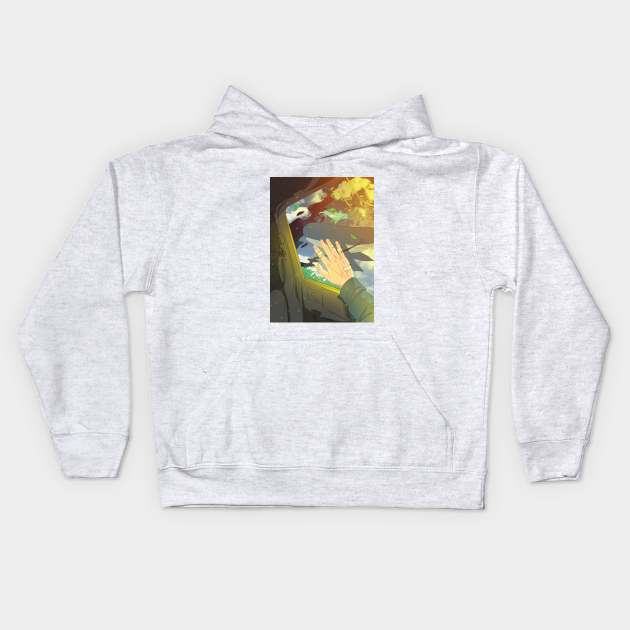 fantasy driving Kids Hoodie by aesthetic shop